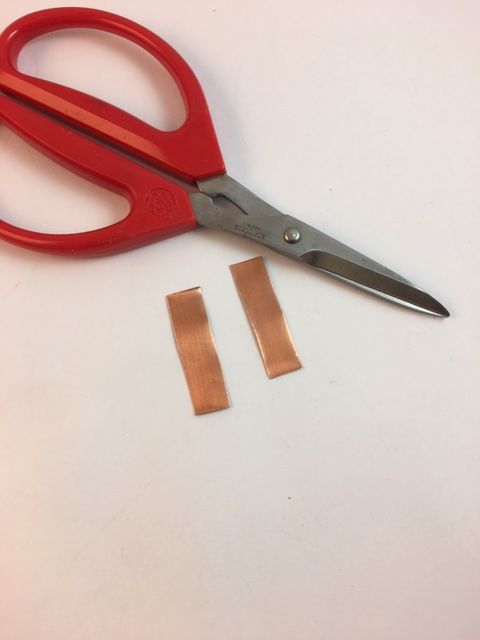 Karen Meador, Ph.D.'s Layered Torch Enameled Earrinngs - , Enameling, Enamel Jewelry Supplies, Enamel, Enameling, Enameled Jewelry, Cut or saw two identical rectangular shapes